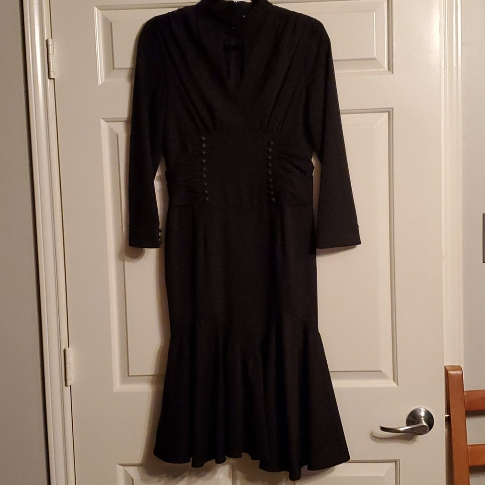 Black pencil flare skirt dress Size S